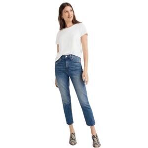 Madewell The High-Rise Slim Boyjean Dark Wash, size 28